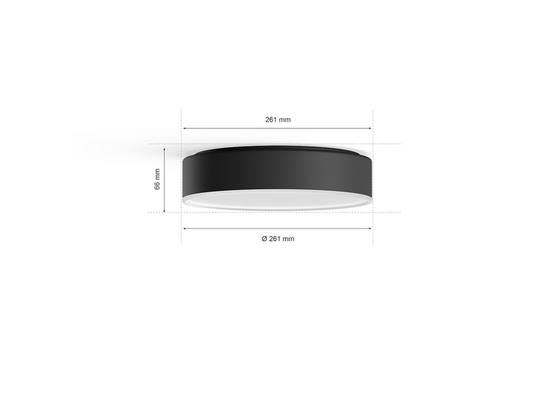 Philips Hue Enrave Small Ceiling Lamp - Black