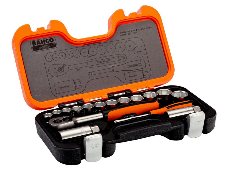 BAHCO Socket set 1/4 & 3/8