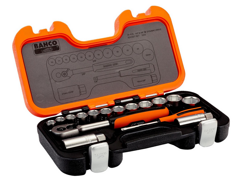 BAHCO Socket set 1/4 & 3/8