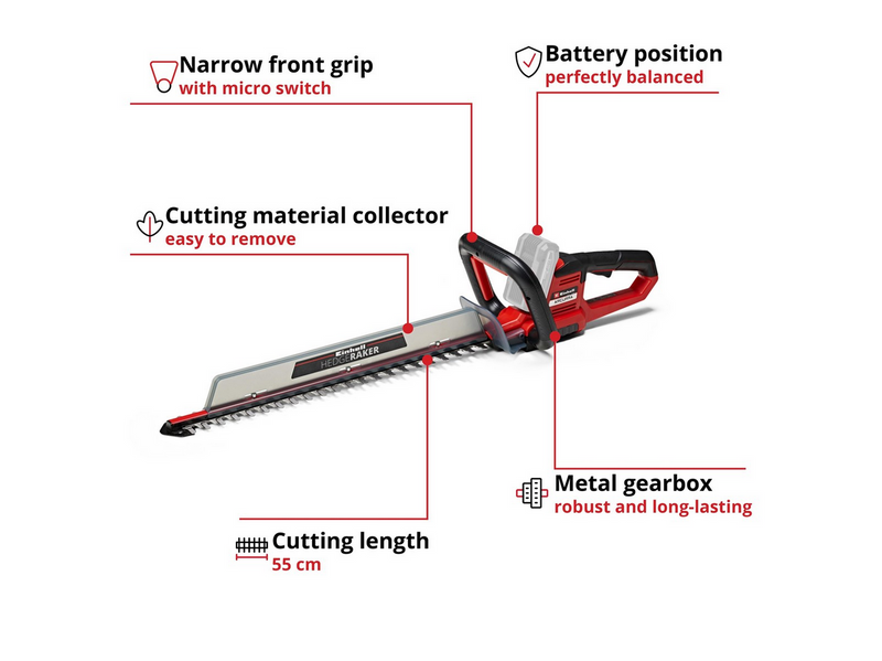 Einhell Cordless Hedge Trimmer ARCURRA 18/55