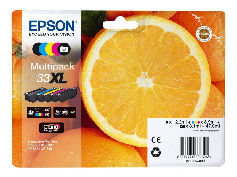Epson 33XL Multipack - 5-pack - XL - black yellow cyan magenta photo black -