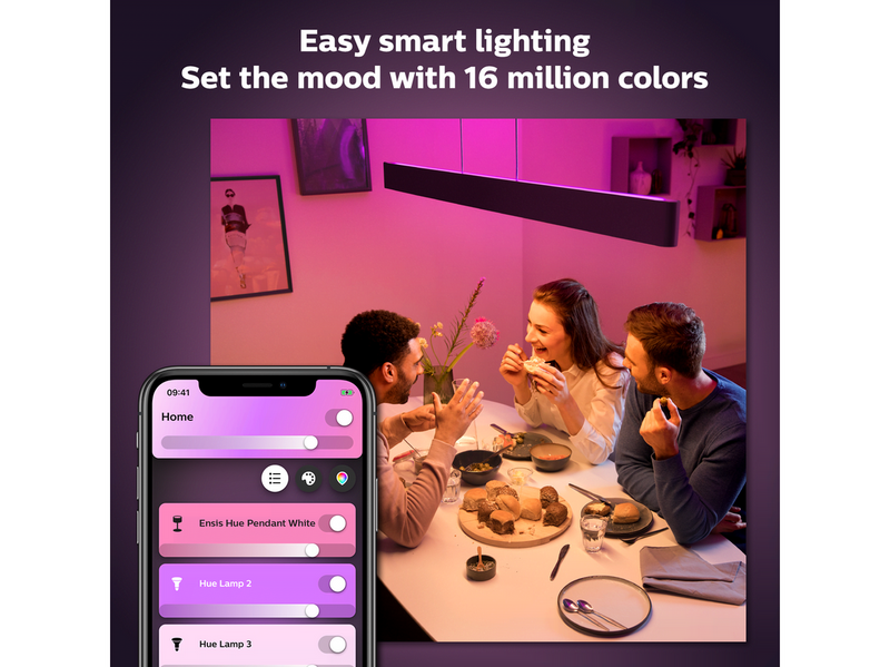 Philips Hue Ensis Pendelleuchte (Bluetooth, Schwarz)