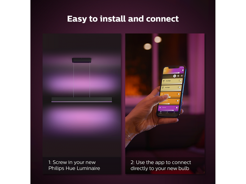Philips Hue Ensis Pendelleuchte (Bluetooth, Schwarz)
