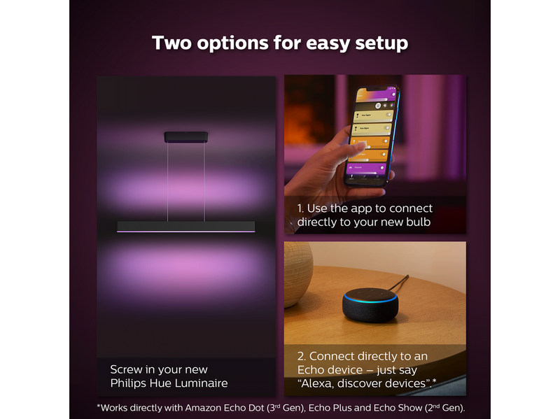 Philips Hue Ensis Pendelleuchte (Bluetooth, Schwarz)