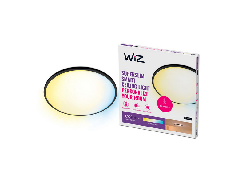 WiZ SuperSlim Deckenleuchte – 16 W - Schwarz