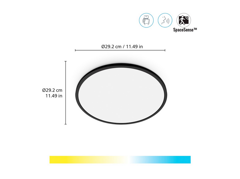 WiZ SuperSlim Deckenleuchte – 16 W - Schwarz
