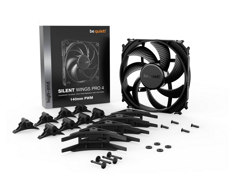 be quiet! Silent Wings 4 Pro 140 PWM - Gehäuselüfter - 140mm - Schwarz - 36 dBA