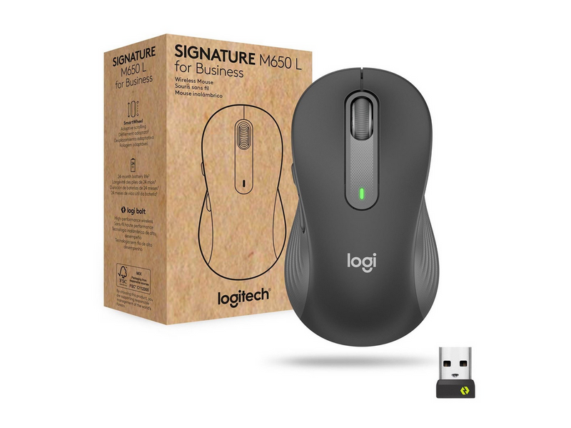 Logitech Signature M650 L for Business - Maus (Schwarz)