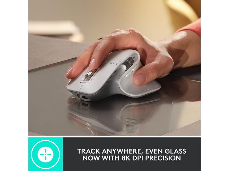 Logitech MX Master 3S Performance Wireless Mouse - Pale Grey - Ergonomische