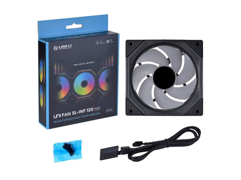 Lian Li UNI FAN SL-INF 120 Black - Gehäuselüfter - 120mm - Schwarz mit RGB LED