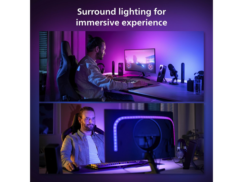 Philips Hue Play Gradient PC Lightstrip 32-34" + Hue Bridge