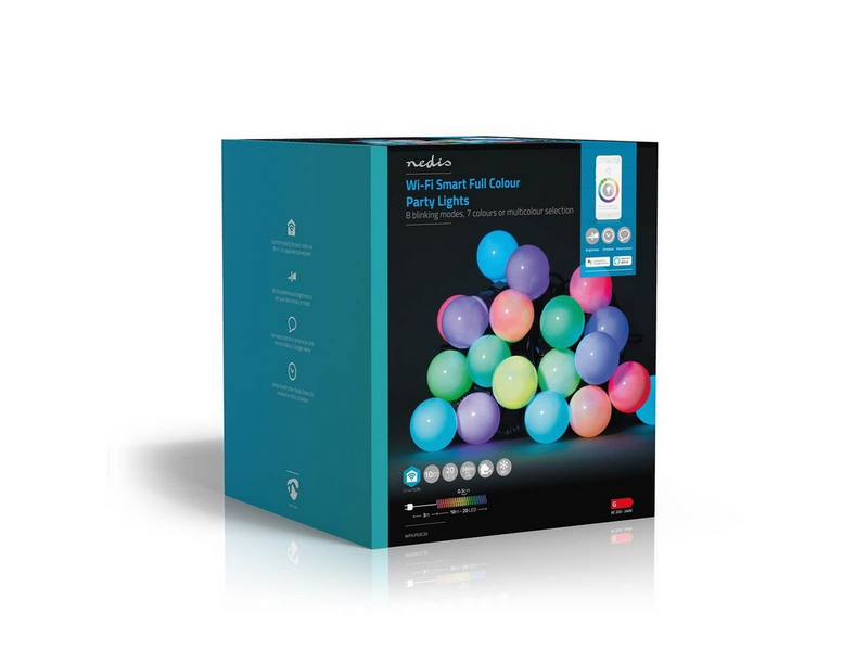 Nedis SmartLife Party Light Bulbs - 10 meters with 20 bulbs - RGB