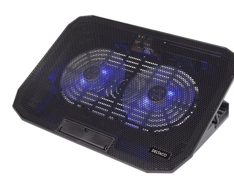 Deltaco Laptop Cooler for 15.6" lapotop 2 x 120mm fan