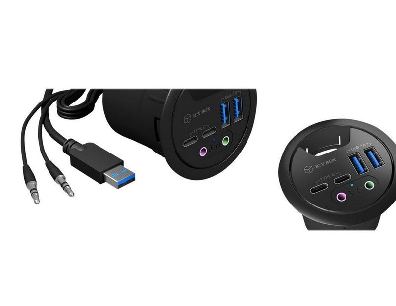 RaidSonic ICY BOX IB-HUB1403B USB-Hubs - 4 - Schwarz
