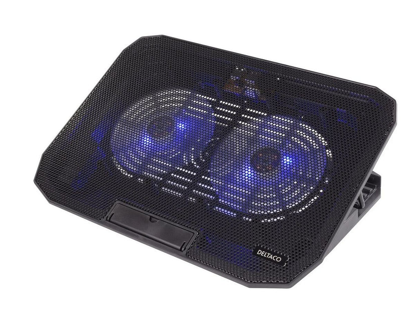 Deltaco Laptop Cooler for 15.6" lapotop 2 x 120mm fan