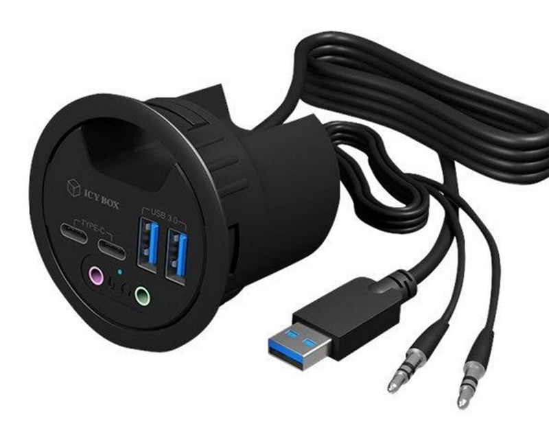 RaidSonic ICY BOX IB-HUB1403B USB-Hubs - 4 - Schwarz