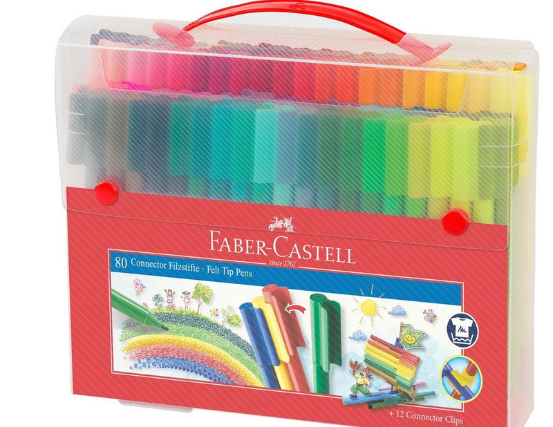 Faber-Castell Koffer Connector Filzstifte 80-teilig