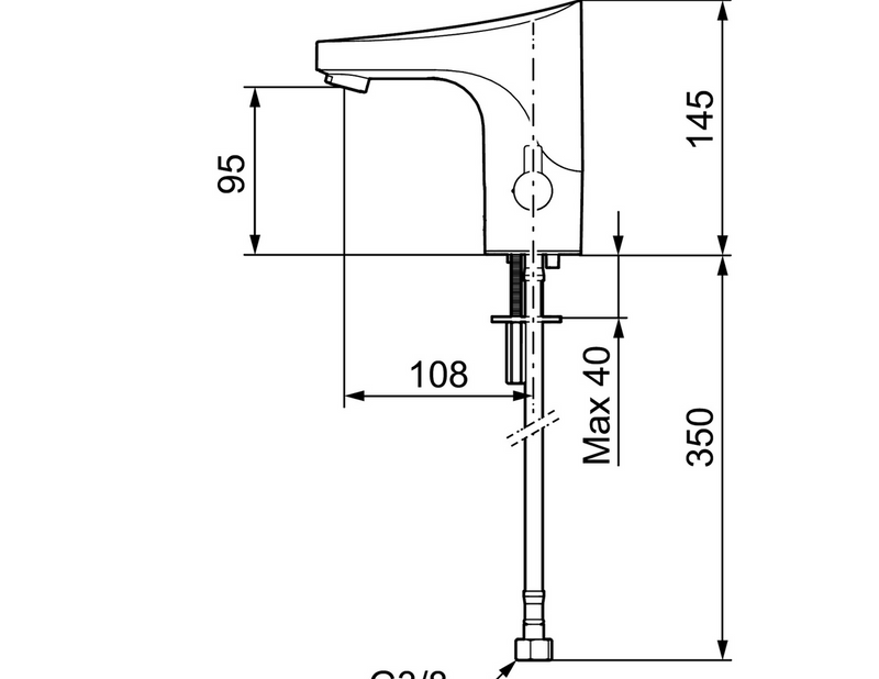 FM Mattsson 9000e tronic sensor operated basin mixer