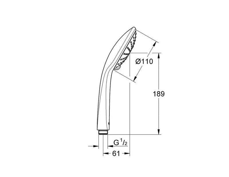 Grohe Euphoria 110 Duo, Handbrause 2 Strahlarten, chrom