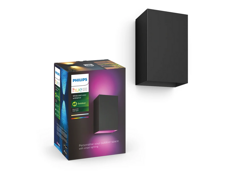 Philips Hue Resonate Outdoor Wandleuchte - Schwarz