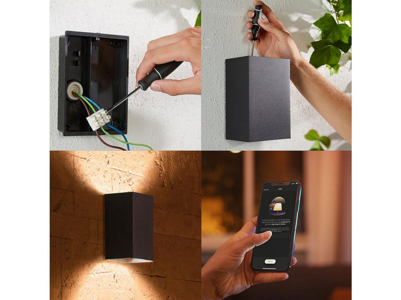Philips Hue Resonate Outdoor Wandleuchte - Schwarz