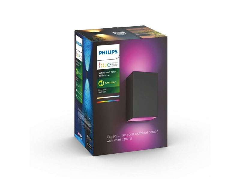 Philips Hue Resonate Outdoor Wandleuchte - Schwarz