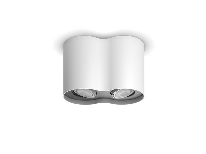 Philips Hue Pillar Double Spotlight - White - With Dimmer Switch