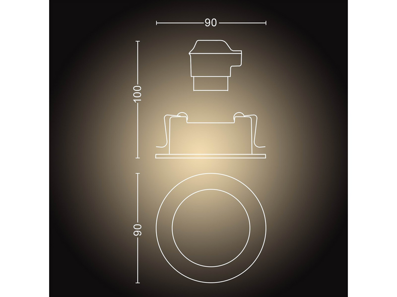 Philips Hue Milliskin Recessed Spotlight 3-Pack — White Ambiance