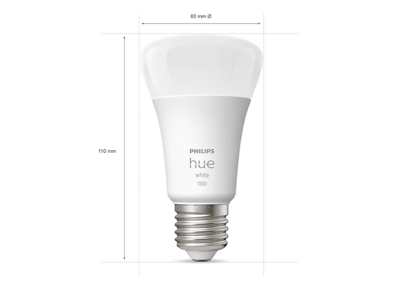 Philips Hue White Starter Kit — 3x E27 A60 Bulbs + Dimmer Switch + Hue Bridge