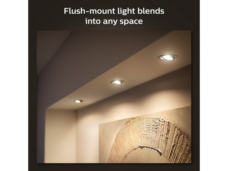 Philips Hue Milliskin Recessed Spotlight Round - Aluminium - 3-Pack