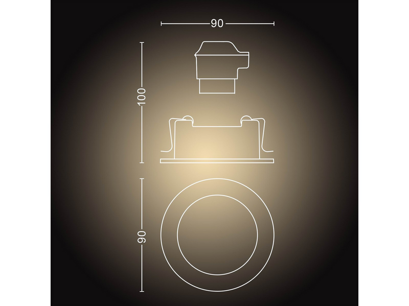 Philips Hue Milliskin Recessed Spotlight Round - Aluminium - 3-Pack