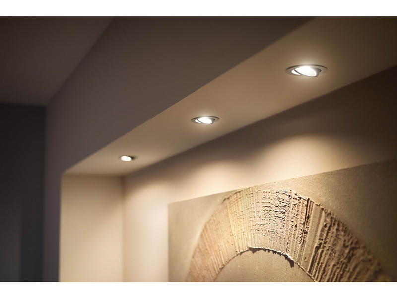 Philips Hue Milliskin Recessed Spotlight Round - Aluminium - 3-Pack