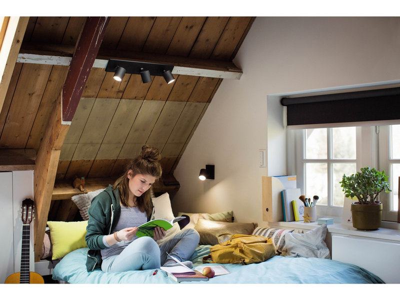 Philips Hue Runner Single Spotlight - Black - No Dimmer Switch