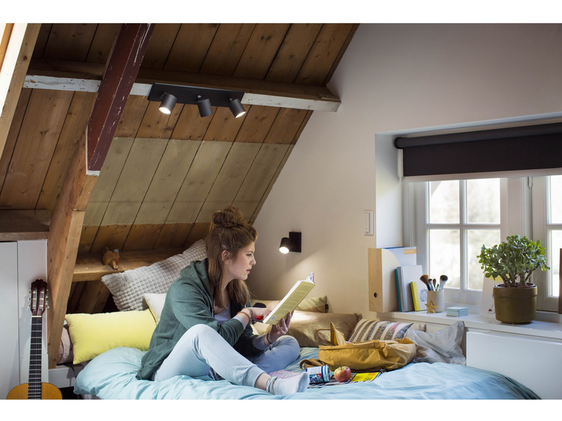 Philips Hue Runner Single Spotlight - Black - No Dimmer Switch