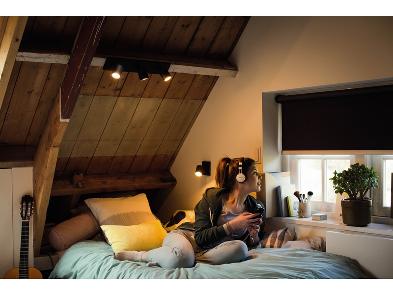 Philips Hue Runner Single Spotlight - Black - No Dimmer Switch
