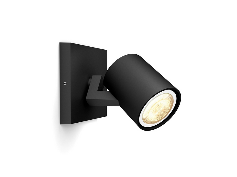 Philips Hue Runner Single Spotlight - Black - No Dimmer Switch