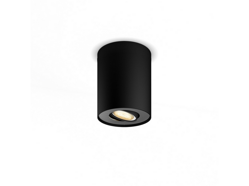 Philips Hue Pillar Single Spotlight - Black - No Dimmer Switch