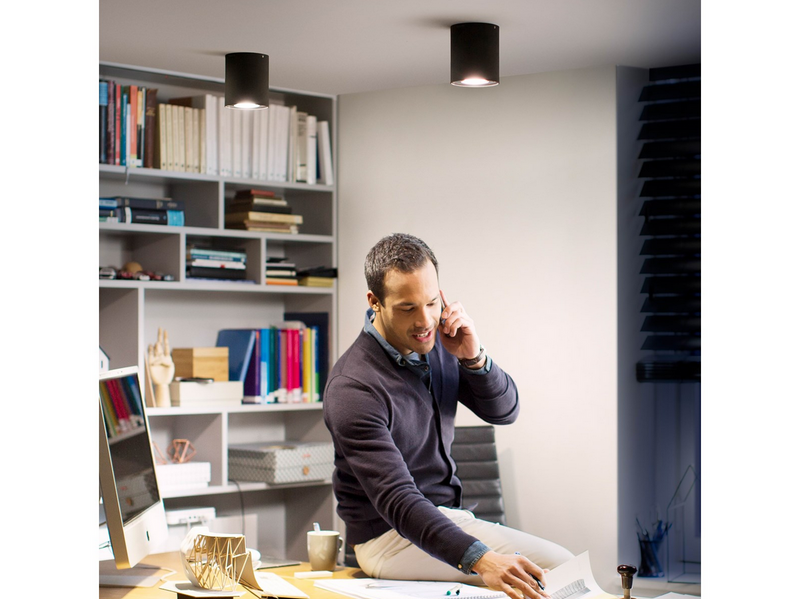 Philips Hue Pillar Single Spotlight - Black - No Dimmer Switch
