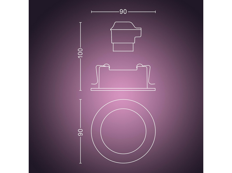 Philips Hue Centura Recessed Spotlight Round - Black