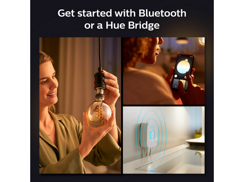 Philips Hue G125 E27 Giant Globe Glas mit Glühfaden