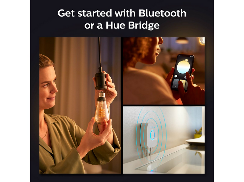 Philips Hue ST64 E27 Edison Lampe mit Glühdraht