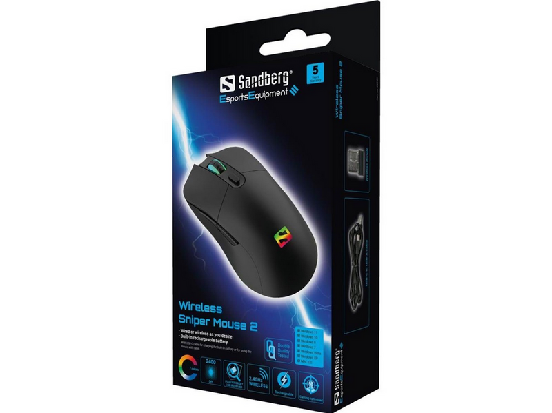 Sandberg Wireless Sniper Mouse 2 - Maus (Schwarz)