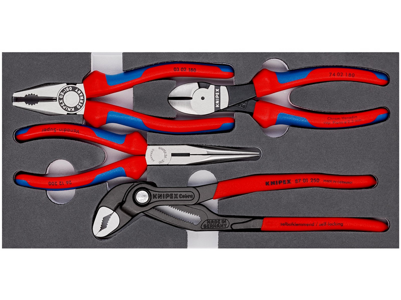KNIPEX Zangen-Sets, in Schaumstoffeinlage