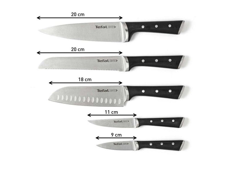 Tefal ICE FORCE Set Wooden block + 5 knives