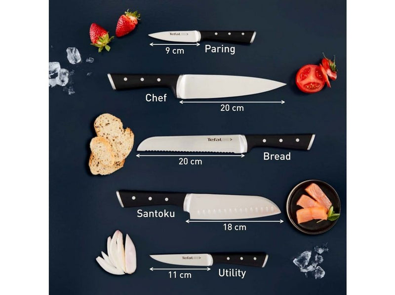 Tefal ICE FORCE Set Wooden block + 5 knives