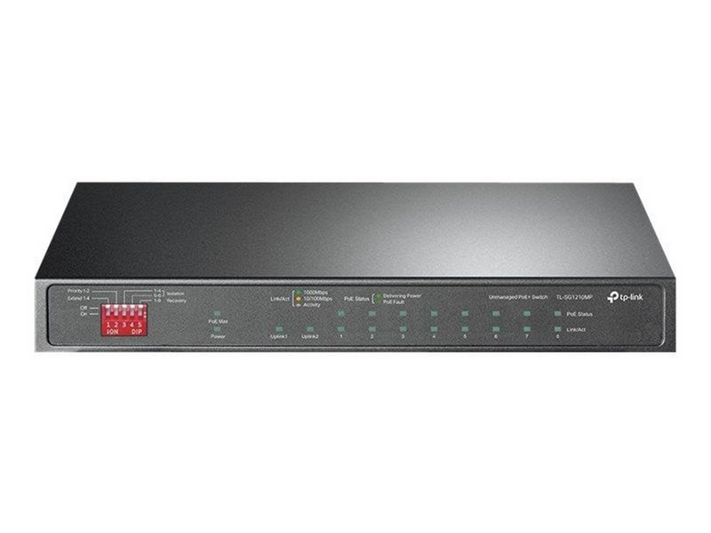 TP-Link TL-SG1210MP 10-Port Gigabit Desktop Switch with 8-Port PoE+