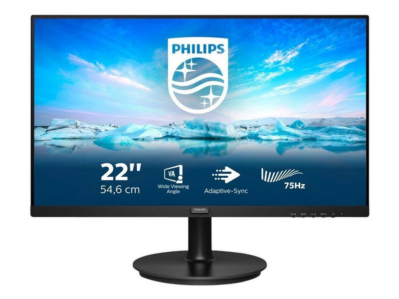 22" Philips V-line 222V8LA - 1920x1080 (FHD) - 75Hz - VA