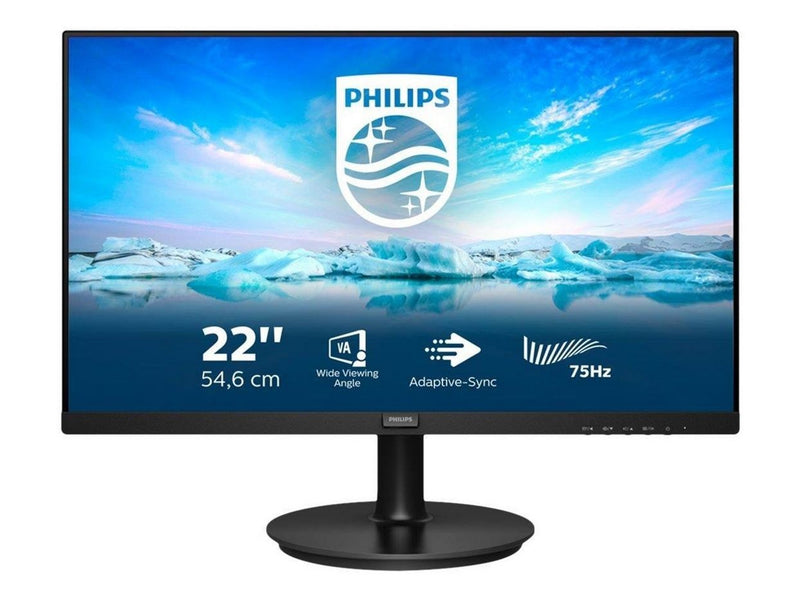 22" Philips V-line 222V8LA - 1920x1080 (FHD) - 75Hz - VA