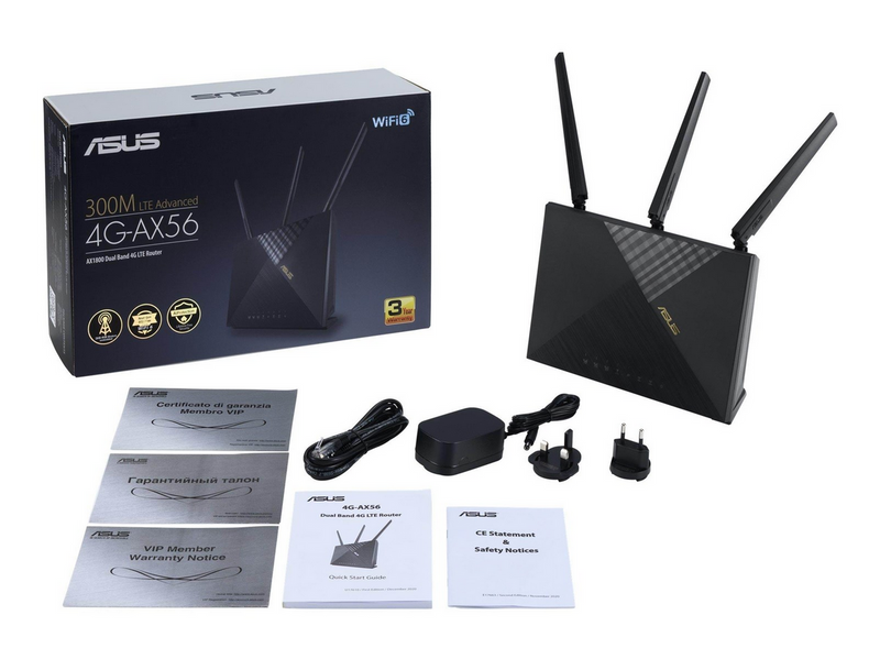 ASUS 4G-AX56 -Wi-Fi 6 - Dual-band - LTE modem - 4G Wi-Fi 6