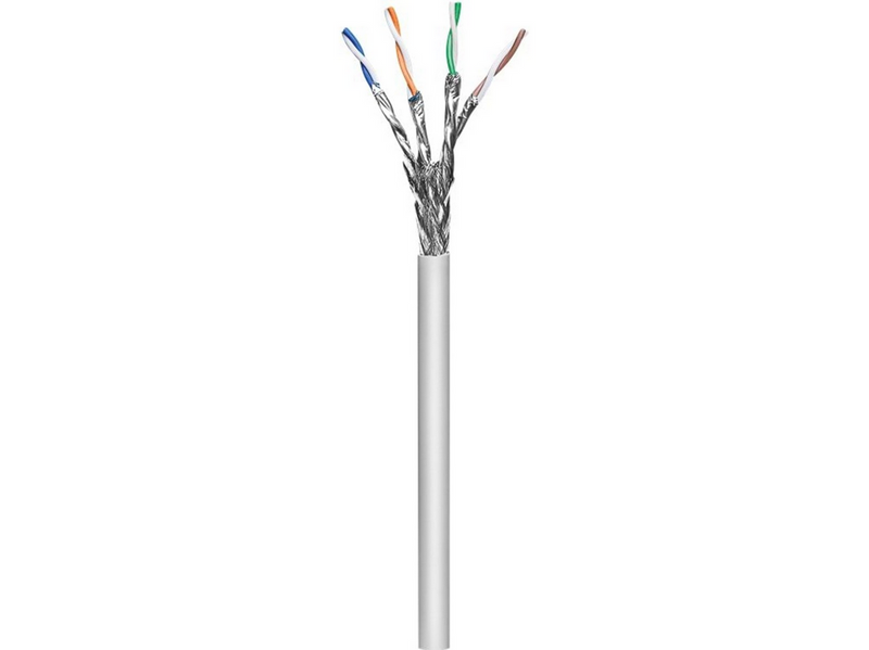 Pro CAT 6a network cable S/FTP (PiMF) grey 100 m - Grau - 100m